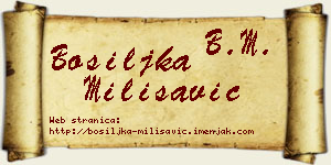 Bosiljka Milisavić vizit kartica